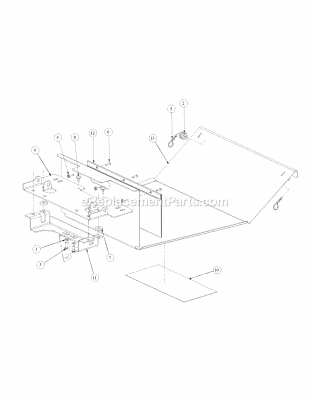 Floor Panel Assembly Diagram and Parts List for M48-HN 53BB5E6V750 Cub Cadet Sprayer